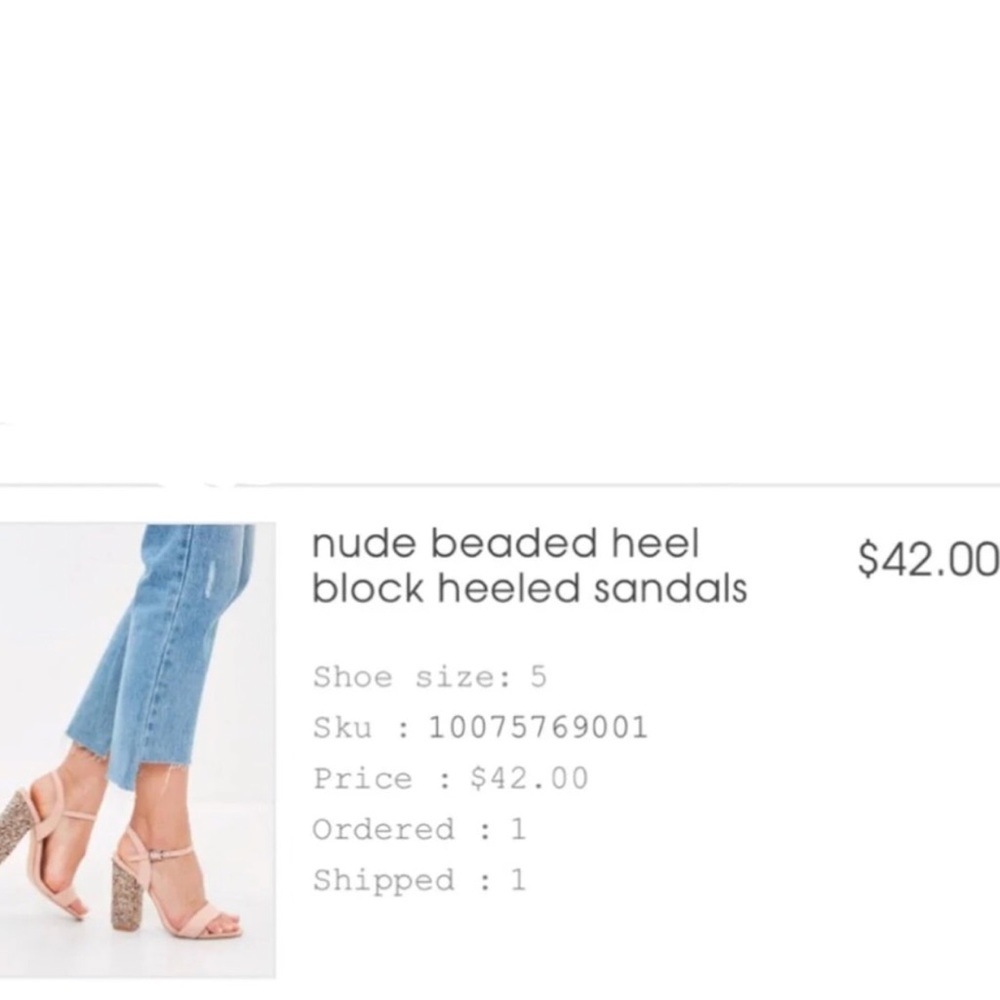 Nude beaded heels - Picture 4 of 4